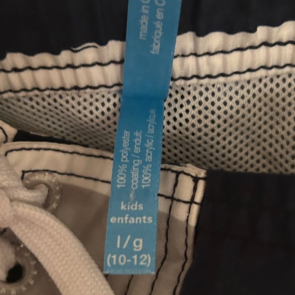 Joe Fresh Kids Swim Trunks - Navy, White and Gray Stripes - Picture 5 of 5